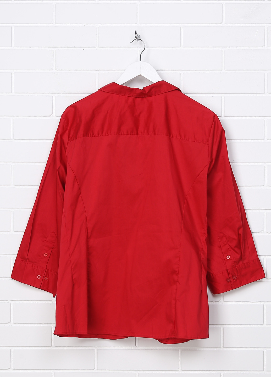 Красная кэжуал рубашка однотонная Basic Editions