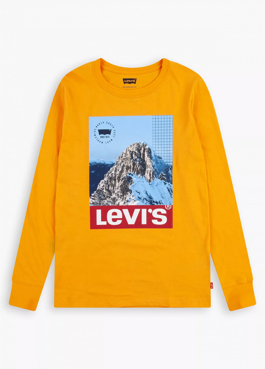 Levi's свитшот логотип оранжевый кэжуал хлопок, трикотаж