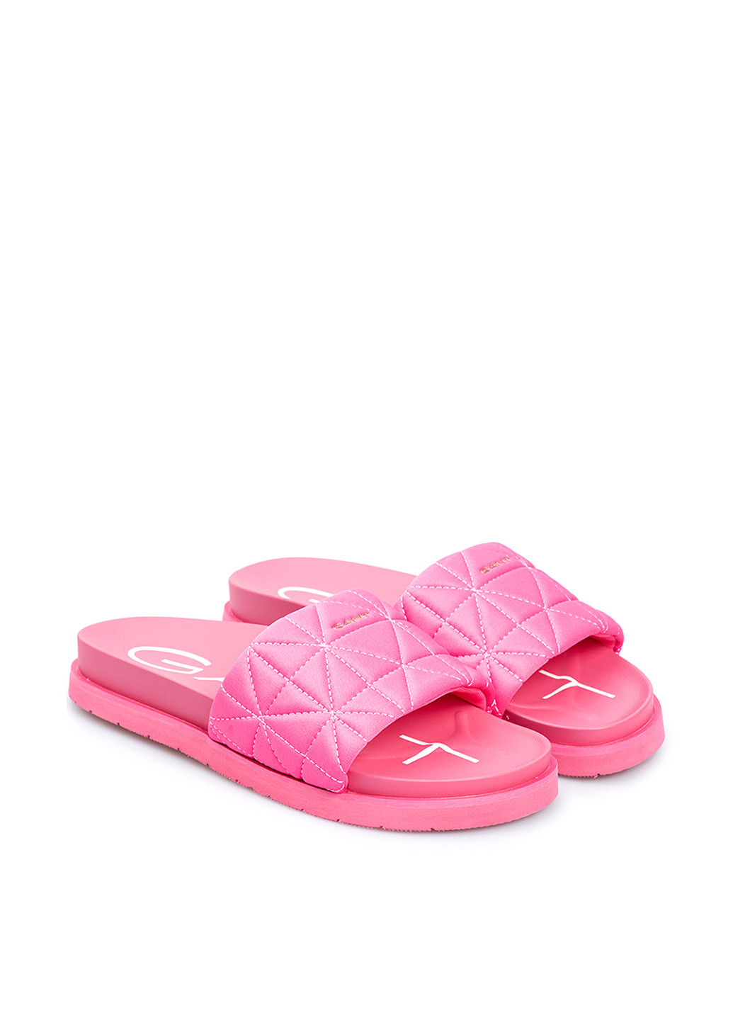 Малиновые шлепанцы Gant с логотипом