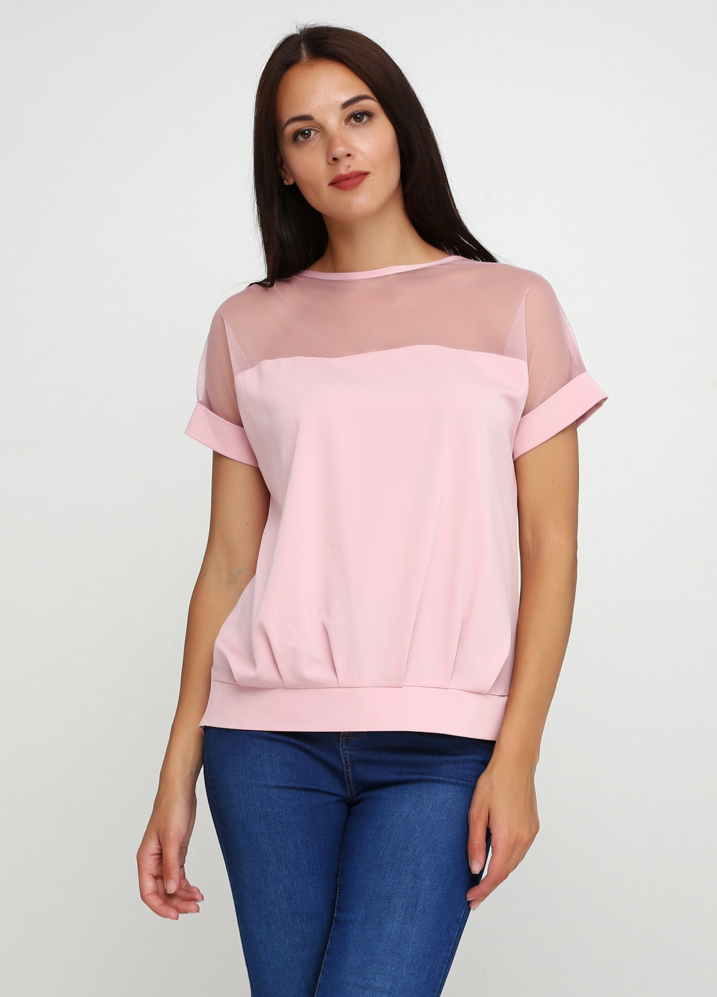 Розовая летняя блуза ZUBRYTSKAYA