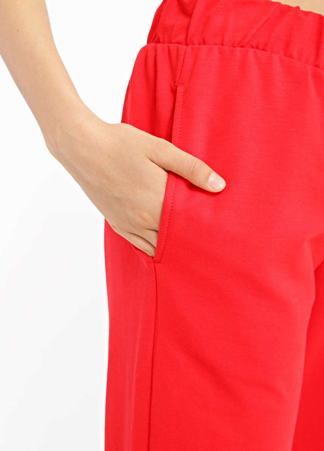 Красные кэжуал демисезонные прямые брюки Promin