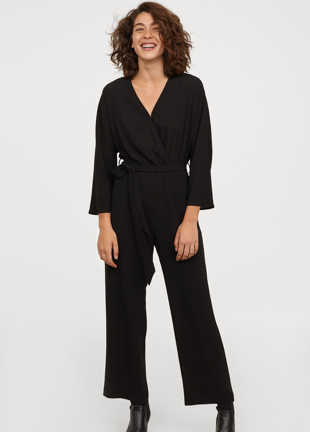 Комбінезон H&M однотонний чорний кежуал