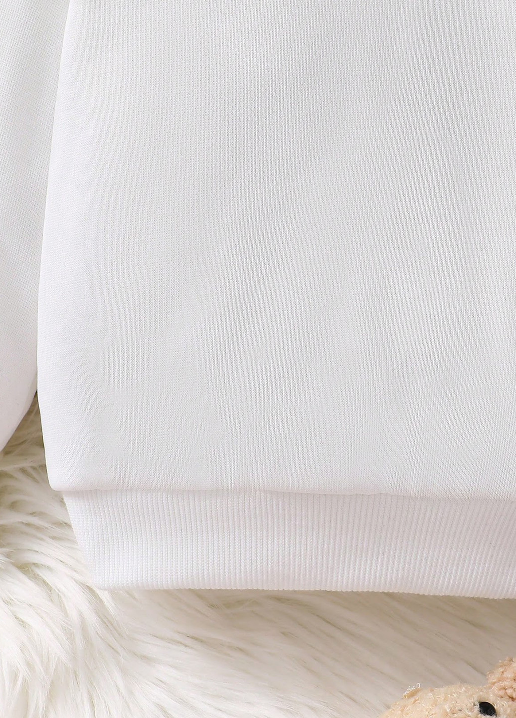 SHEIN свитшот рисунок белый кэжуал полиэстер, трикотаж