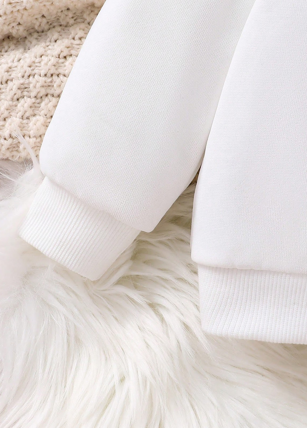 SHEIN свитшот рисунок белый кэжуал полиэстер, трикотаж