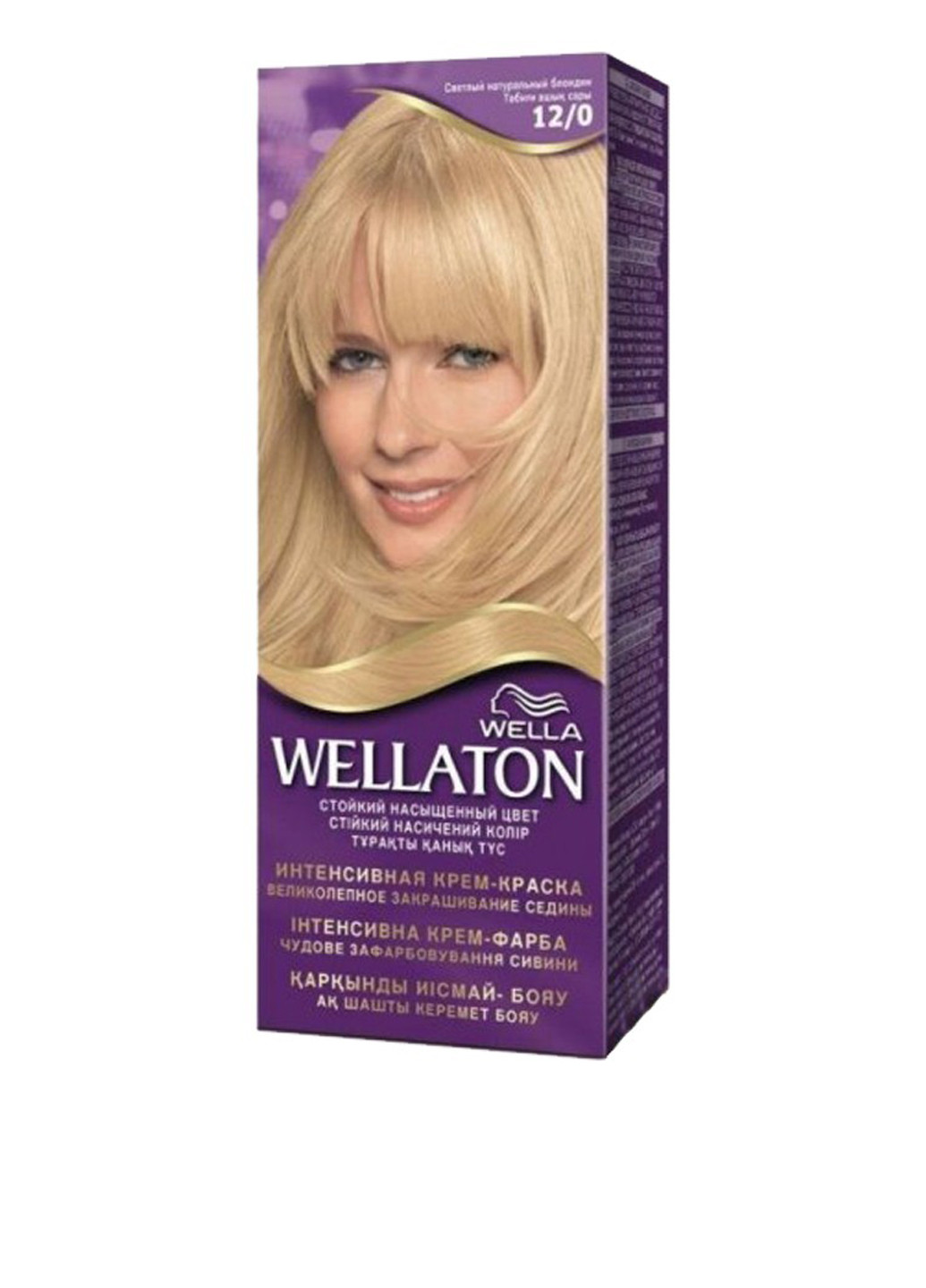 Крем-фарба для волосся стійка 12/0 (світлий натуральний блондин), 50 мл Wellaton (78545902)