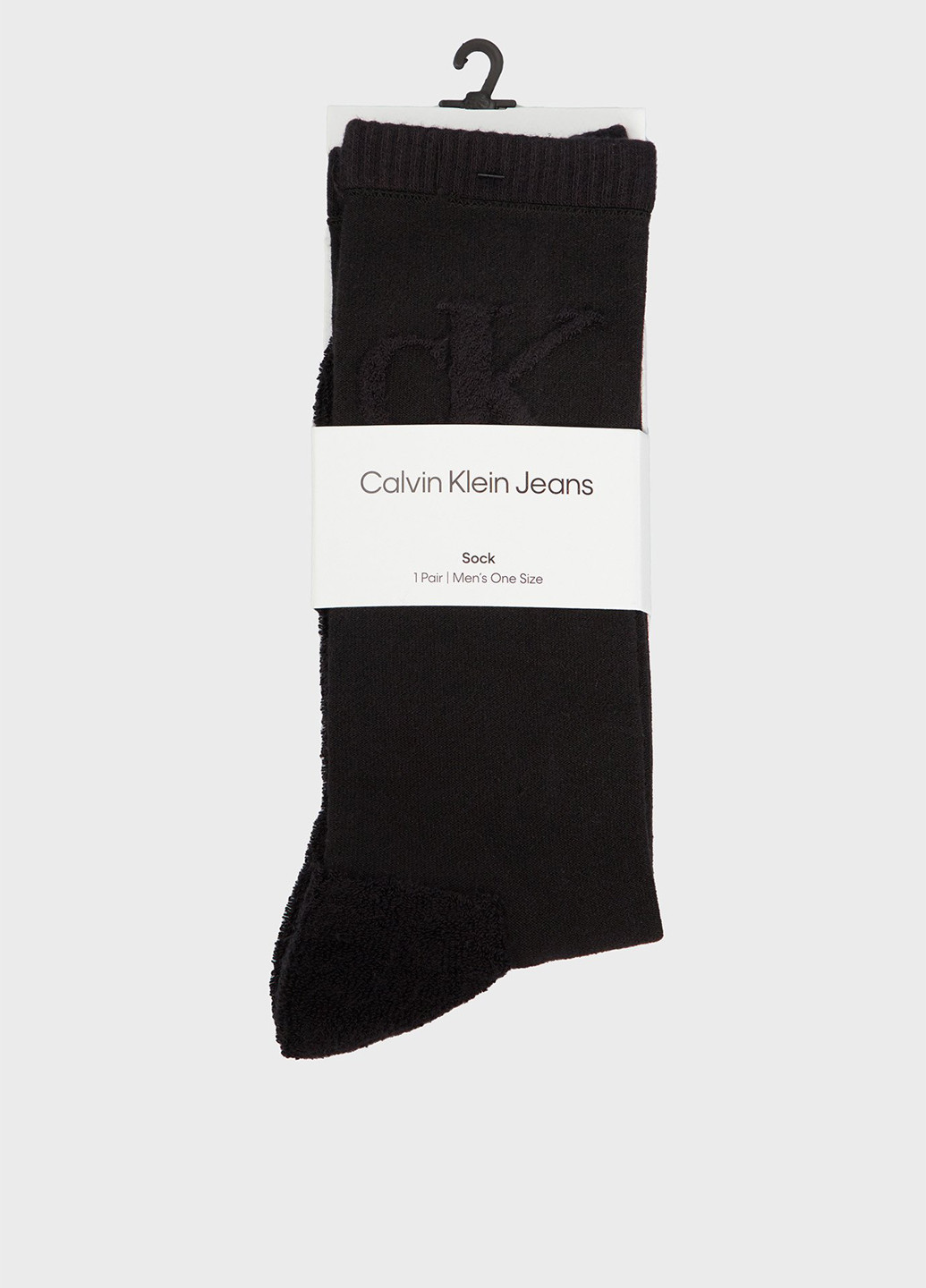 Чёрные носки Calvin Klein Jeans однотонные (347073511)