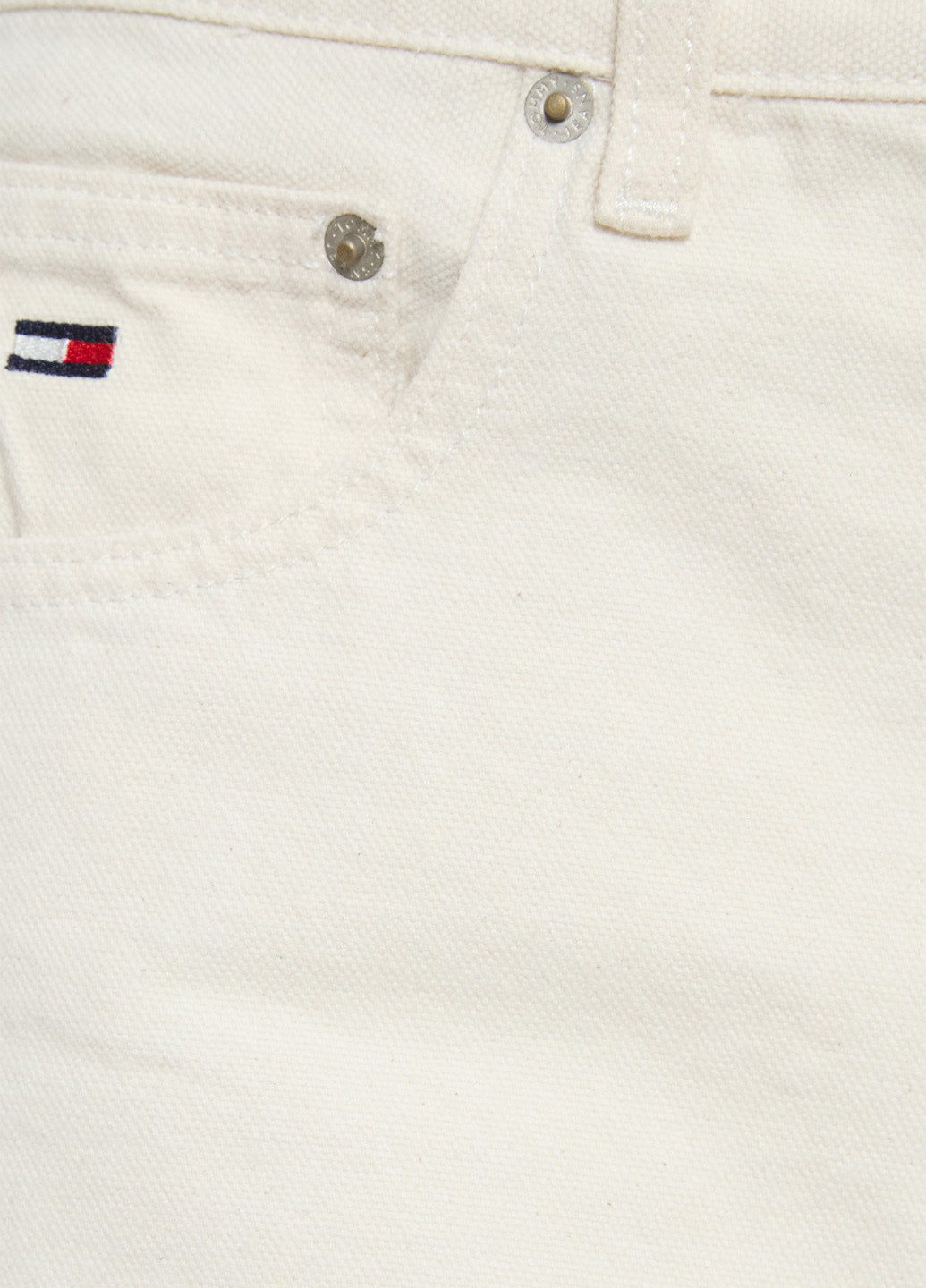 Белые кэжуал летние прямые брюки Tommy Jeans