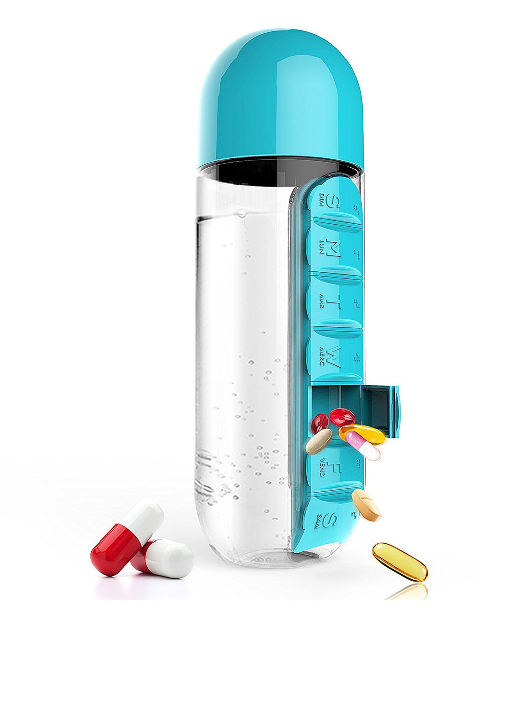 Бутылка для воды с таблетницей, 600 мл Forus (80331110)