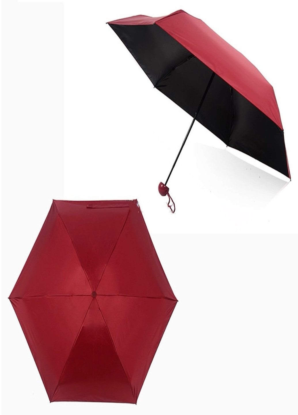 Складана міні парасолька в капсулі кишенькова парасолька в футлярі (221596663) Червоний Francesco Marconi (205436445)