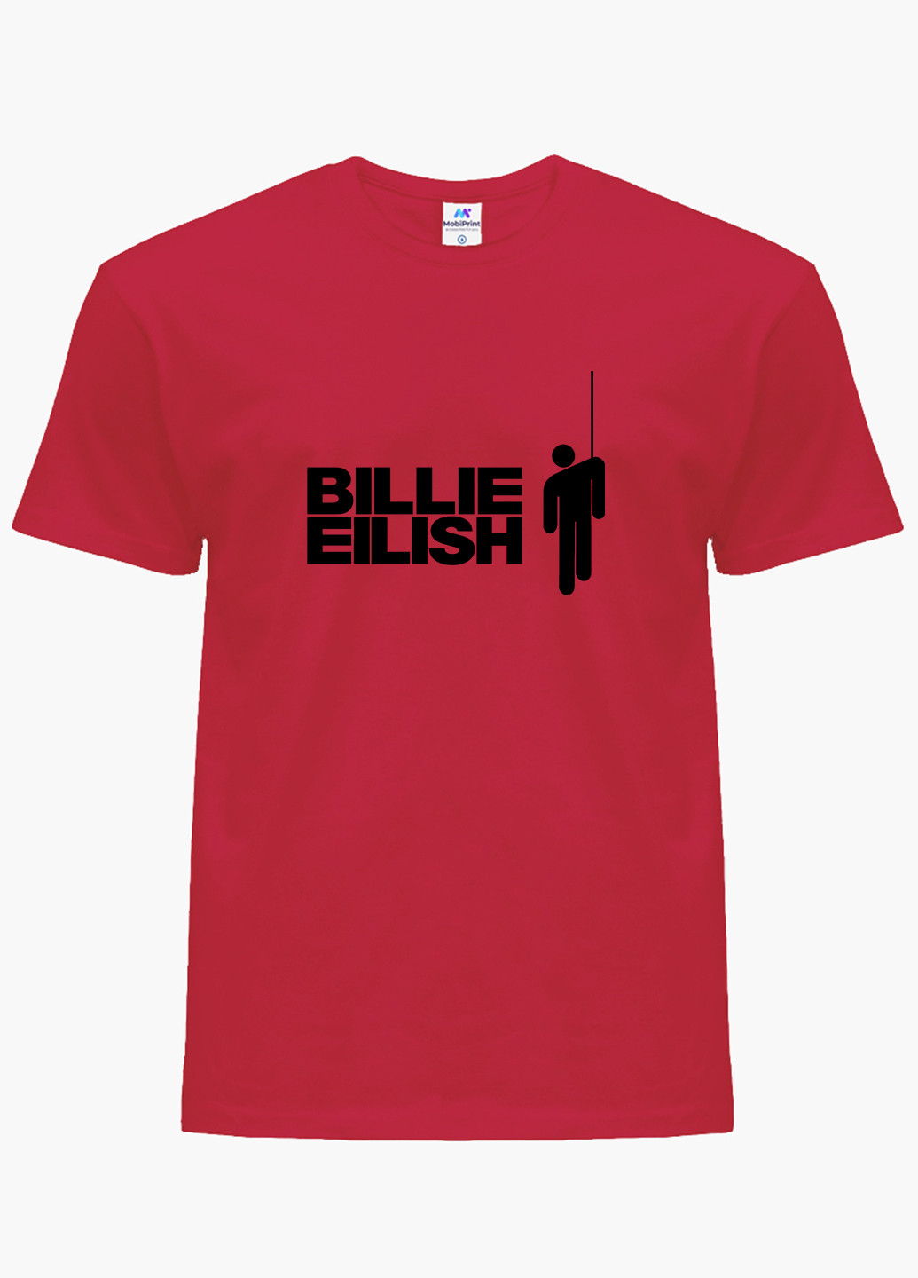 Червона демісезонна футболка дитяча біллі айлиш (billie eilish) (9224-1211) MobiPrint