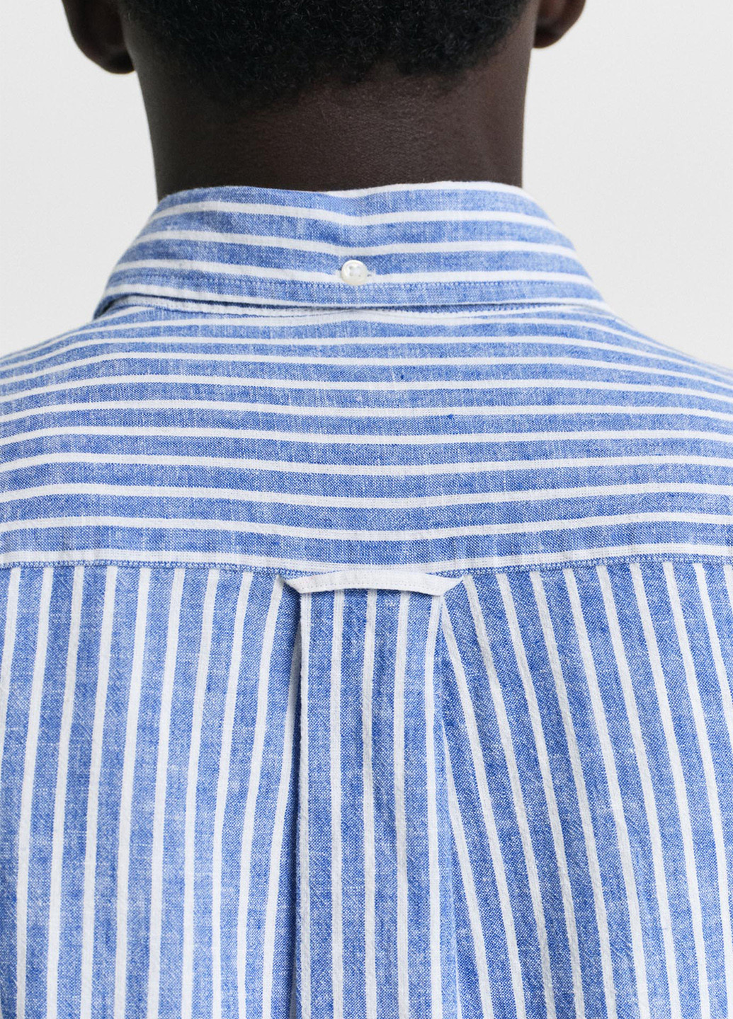 Голубой кэжуал рубашка в полоску Gant