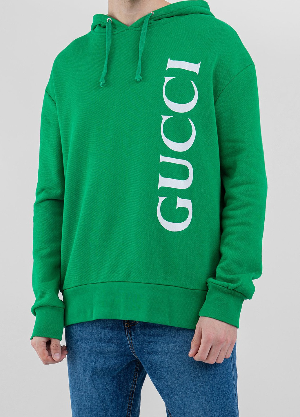 Синий худи с логотипом Gucci (251176461)