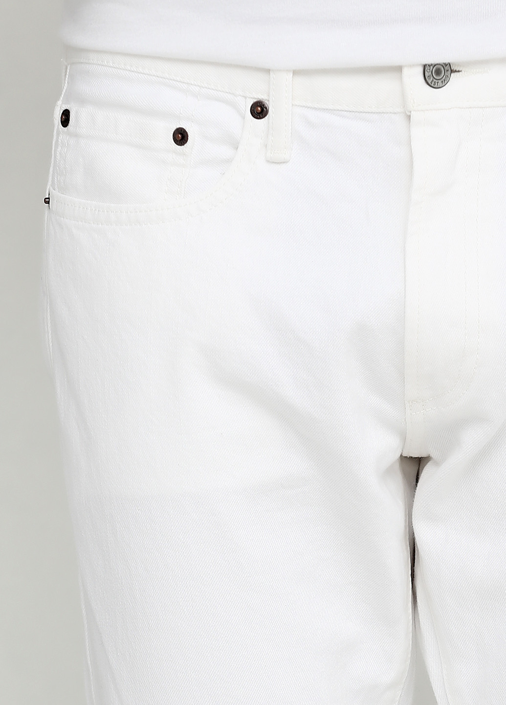 Белые демисезонные слим джинсы Gap