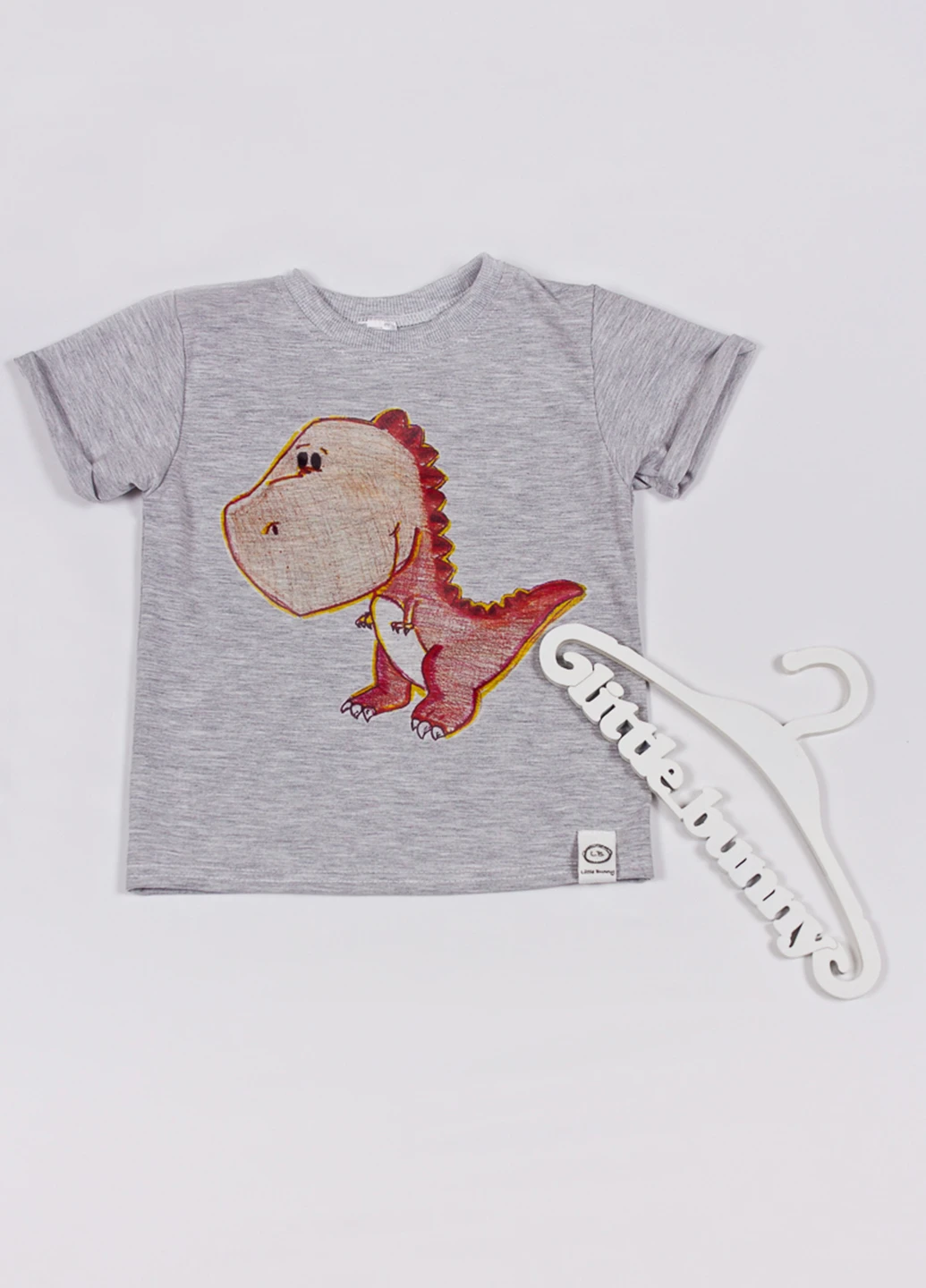 Сіра літня футболка з коротким рукавом Little Bunny