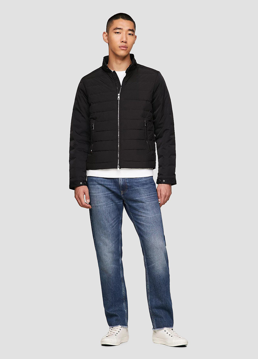 Черная демисезонная куртка Tommy Hilfiger