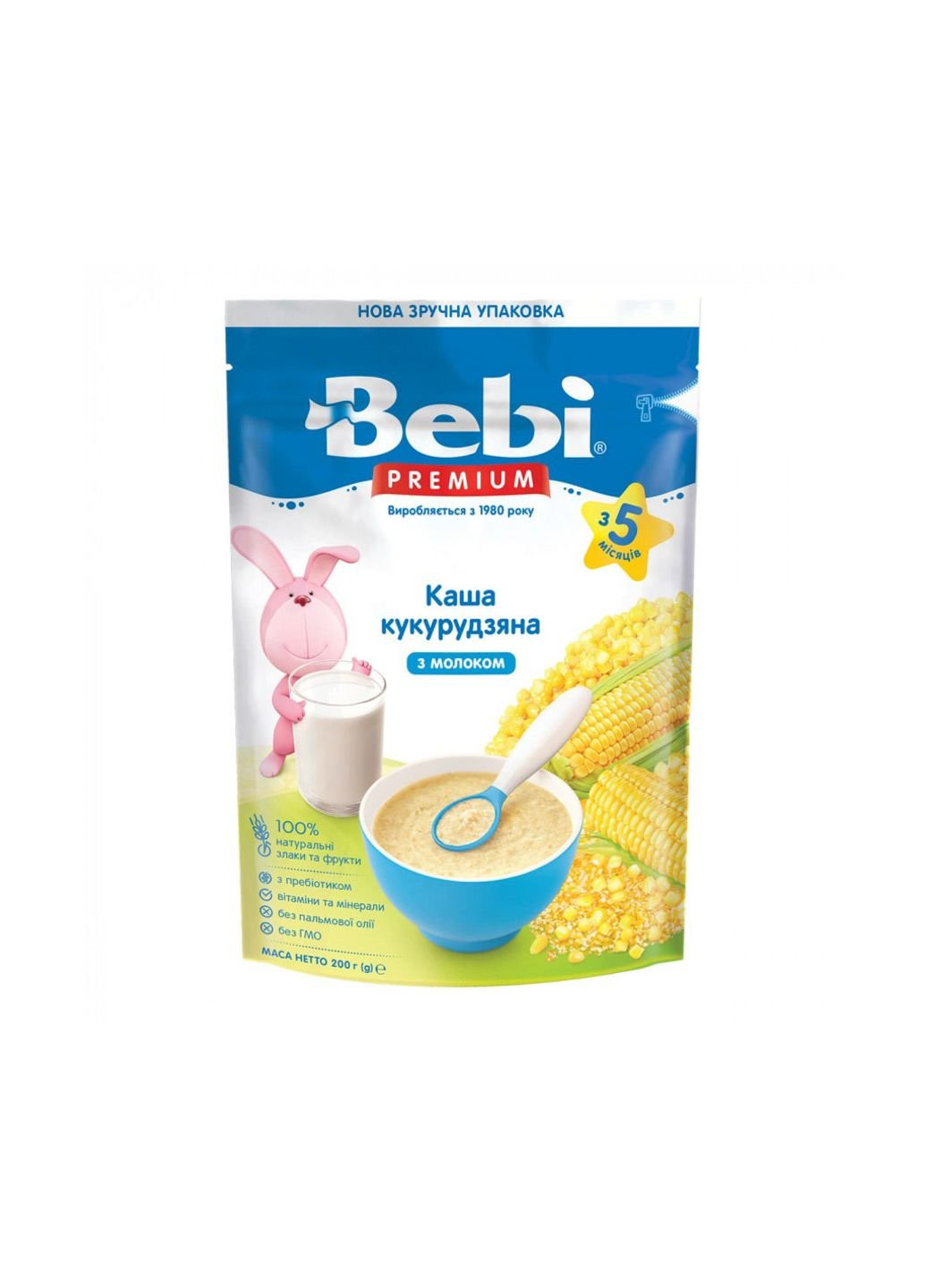 Дитяча каша Premium кукурудзяна молочна +5 міс. 200 г (1105068) Bebi (254084413)