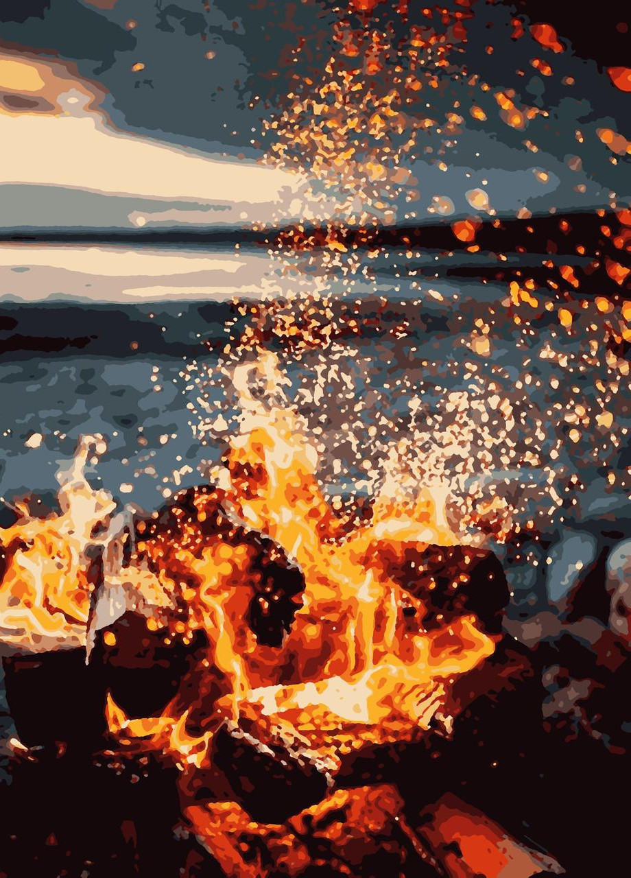 Картин по номерам "Костер" 40*50 см No Brand (254583894)