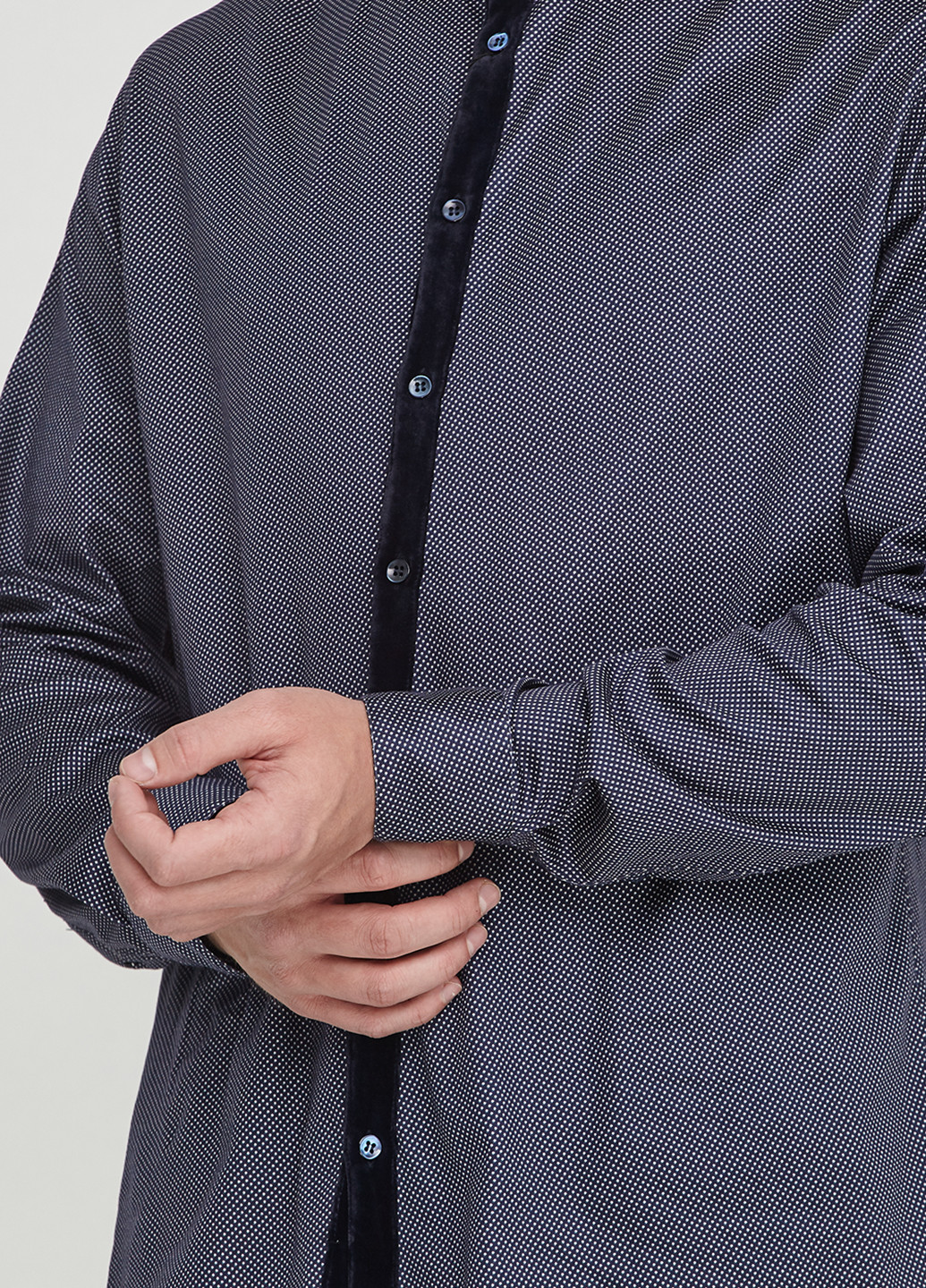 Серая кэжуал рубашка с абстрактным узором Giorgio Armani