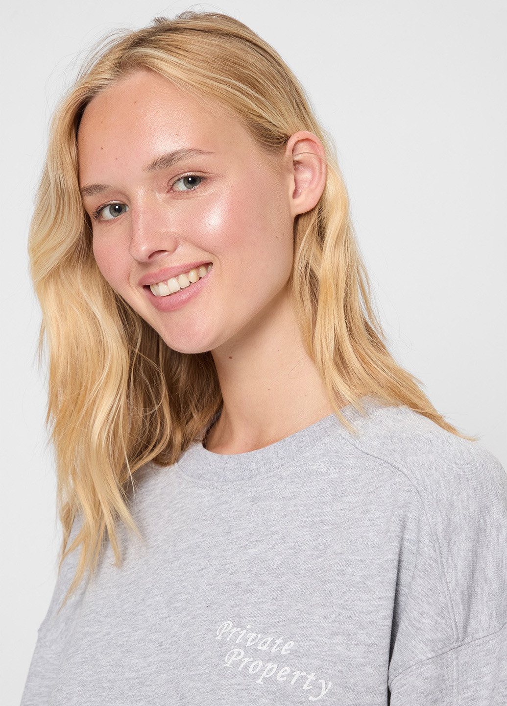 Сірий світшот PRPY меланж без декору (361270833)