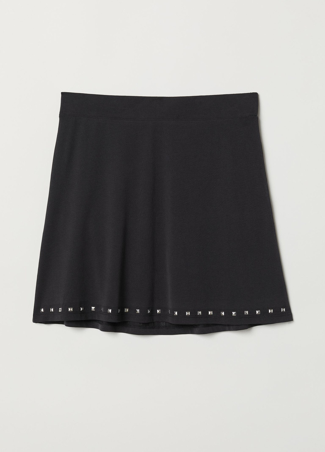 Черная кэжуал однотонная юбка H&M