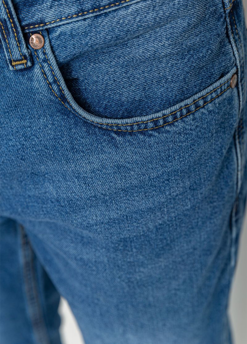 Синие демисезонные слим джинсы Amitex