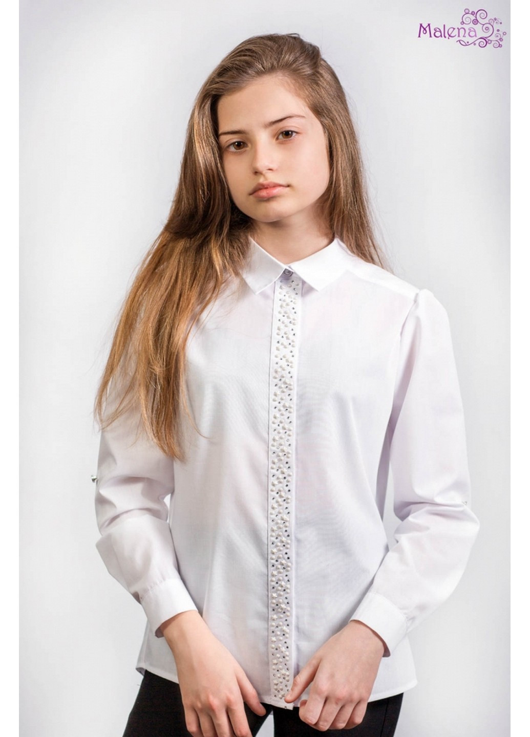 Белая кэжуал рубашка Malena