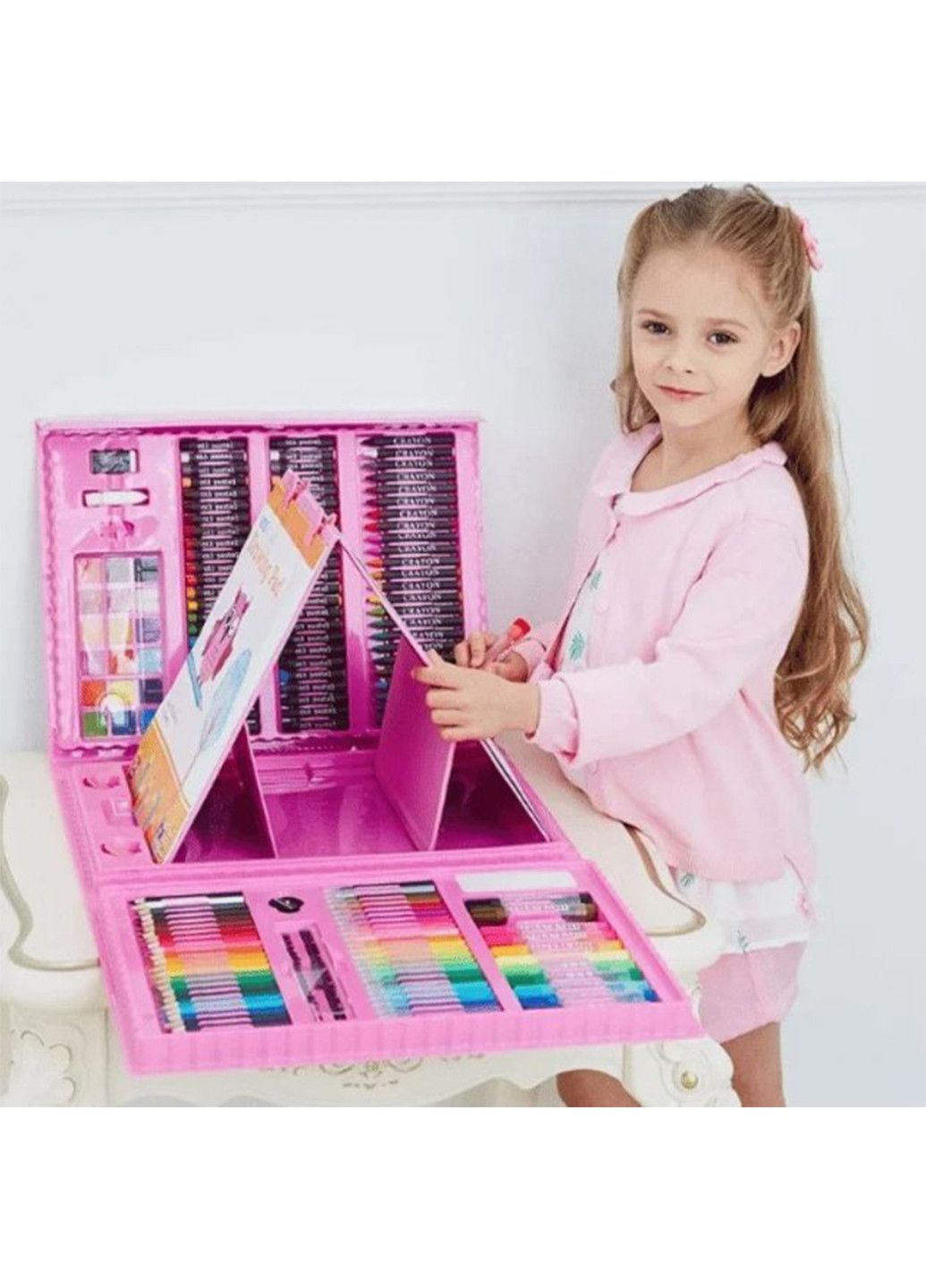 Набор для детского творчества в чемодане из 208 предметов “Чемодан творчества” Розовый Good Idea розовая