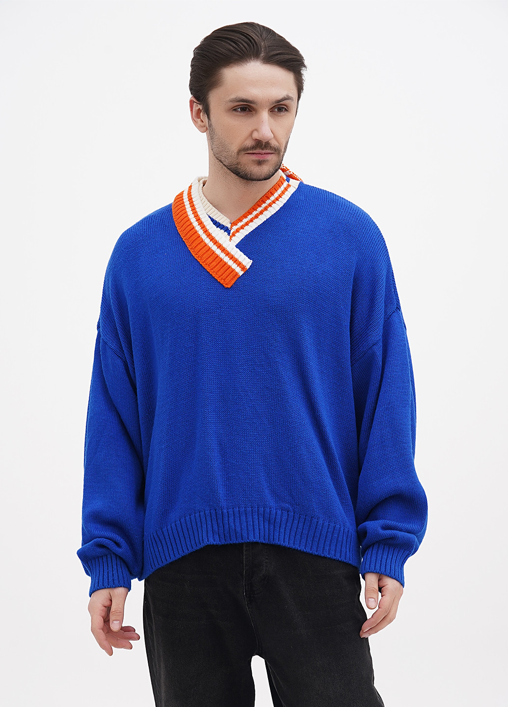 Синий демисезонный пуловер пуловер Boohoo
