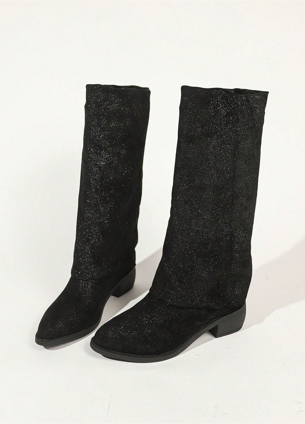 Осенние сапоги SHEIN с глиттером