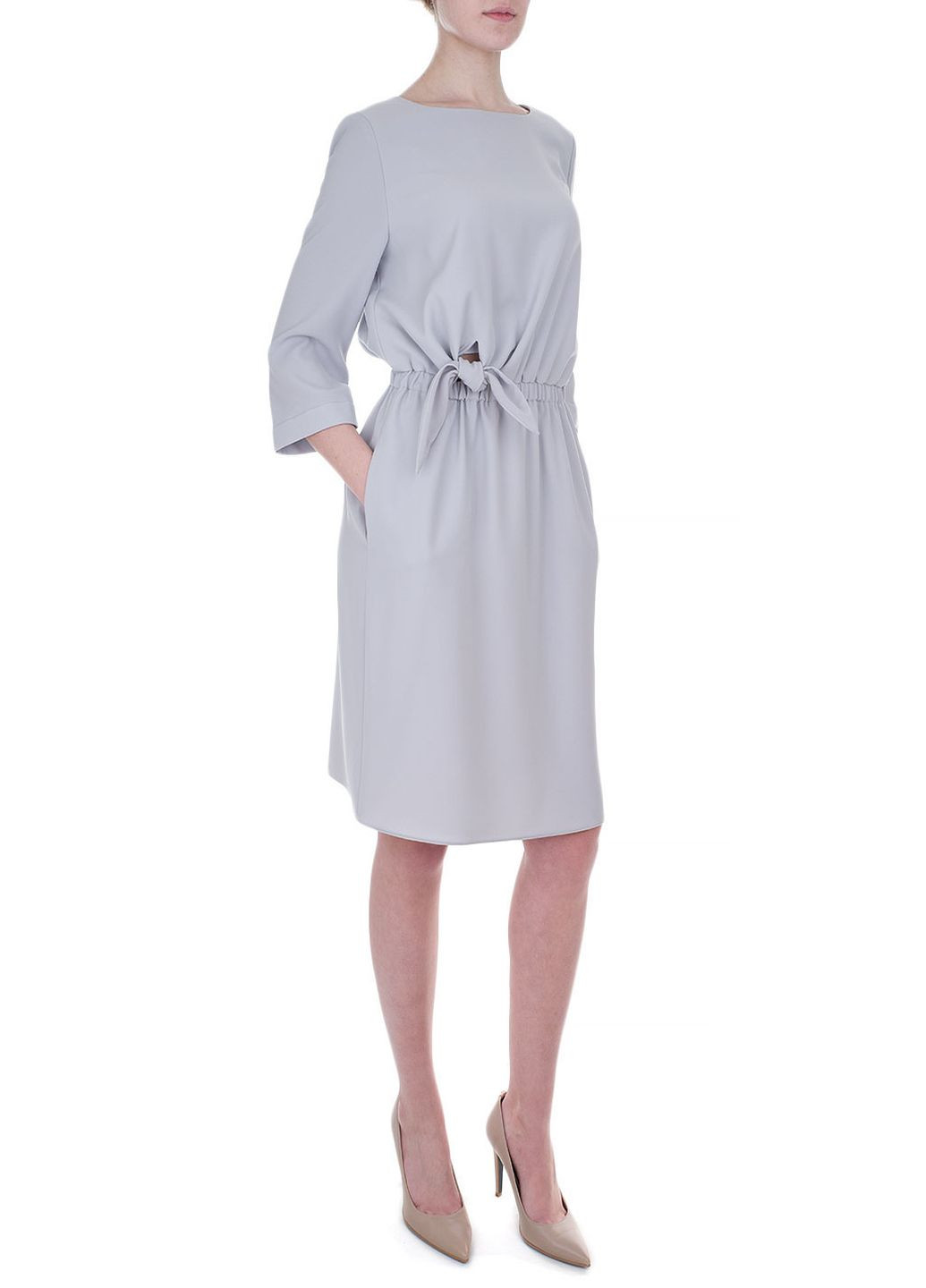 Сіра кежуал плаття, сукня Emporio Armani однотонна