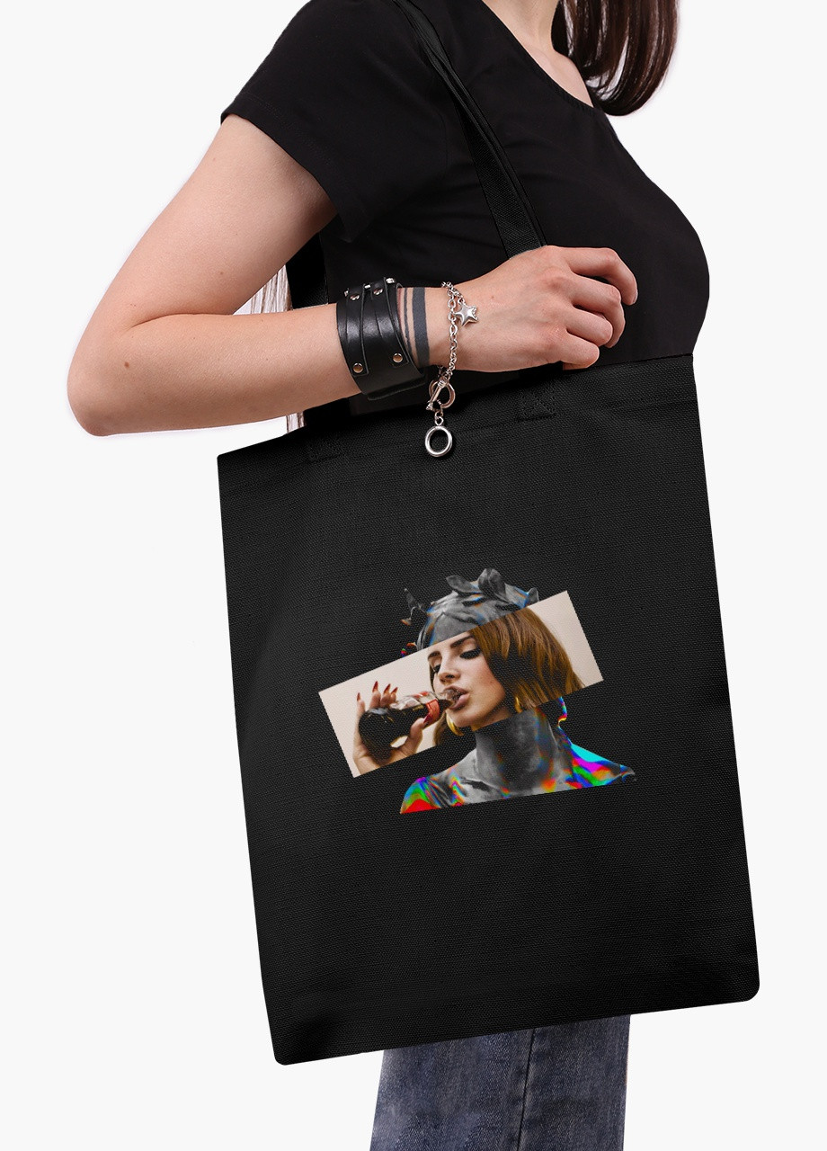 Еко сумка шоппер черная Лана Дель Рей Ренессанс (Lana Del Rey Renaissance) на молнии (9227-1204-BKZ) MobiPrint (236265658)