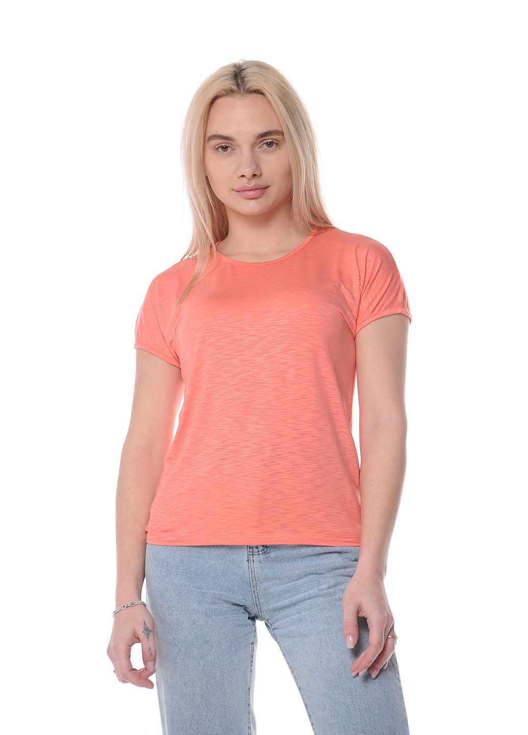 Коралловая всесезон футболка женская Наталюкс 80-2350