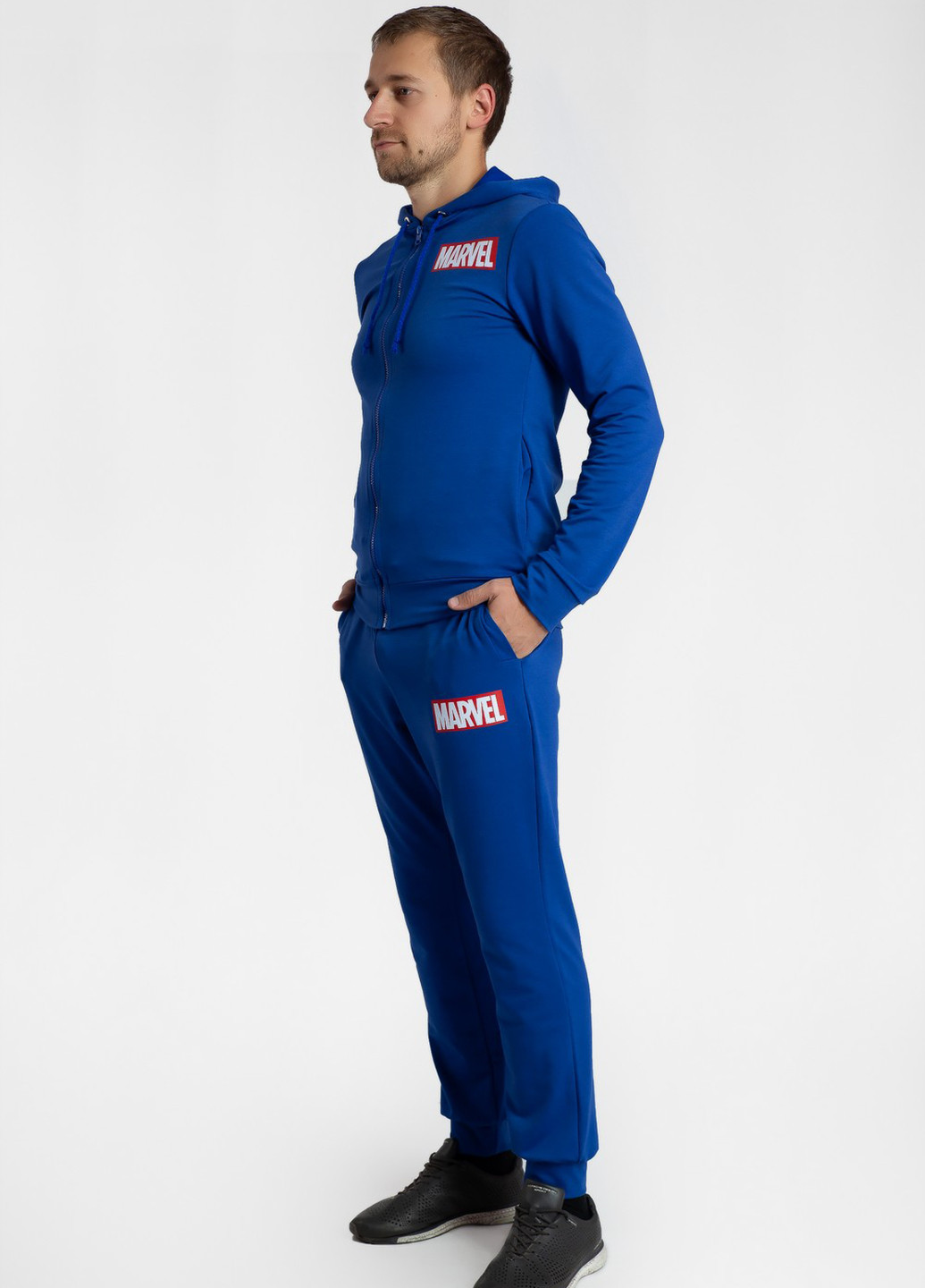 Синий демисезонный костюм (толстовка, брюки) брючный Modna Anka