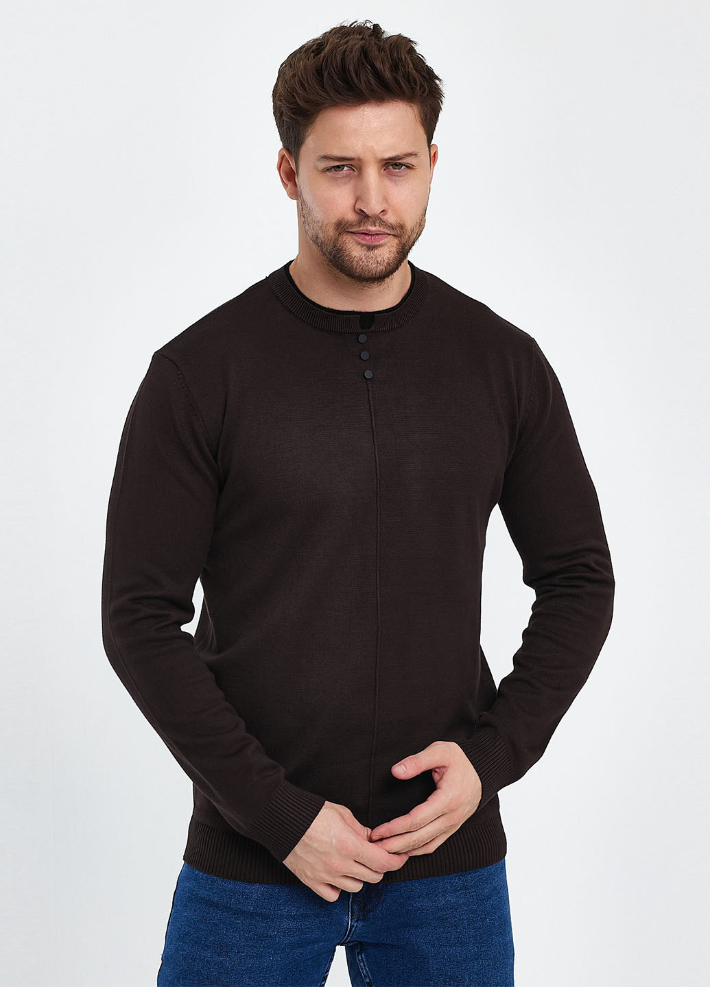 Коричневий демісезонний светр джемпер Trend Collection
