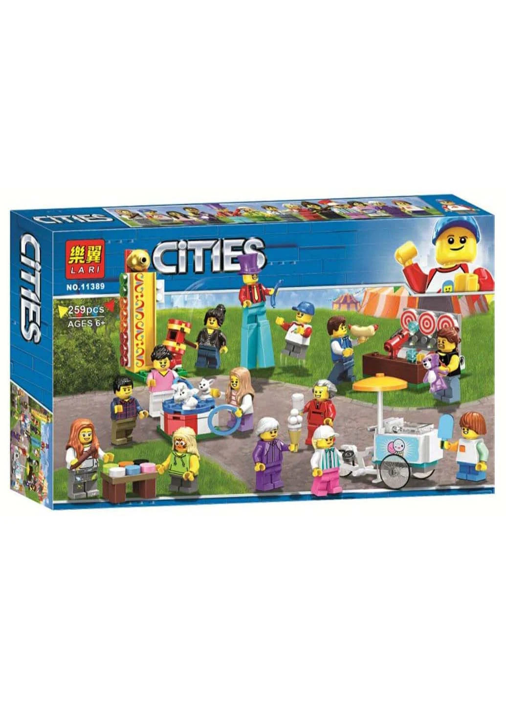Конструктор CITIES Веселая ярмарка 259 элементов ZHE GAO (253142085)