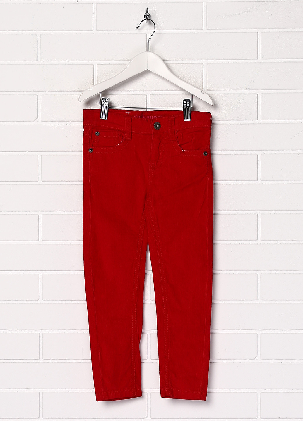 Красные кэжуал демисезонные прямые брюки Dollhouse
