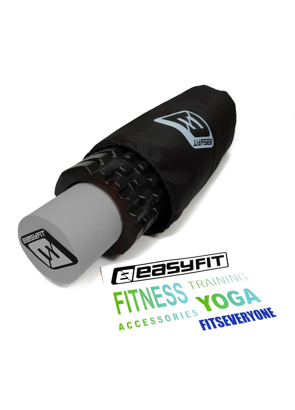 Масажний ролик PRO Active 33 см подвійний (валик + ролер-циліндр для йоги, масажу всього тіла: рук, ніг, спини, шиї) EasyFit (237657495)