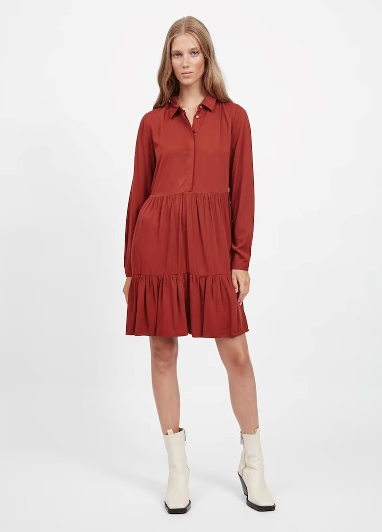 Бордовое платье Vila