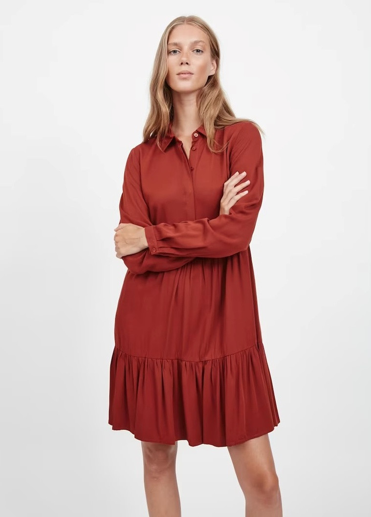 Бордовое платье Vila