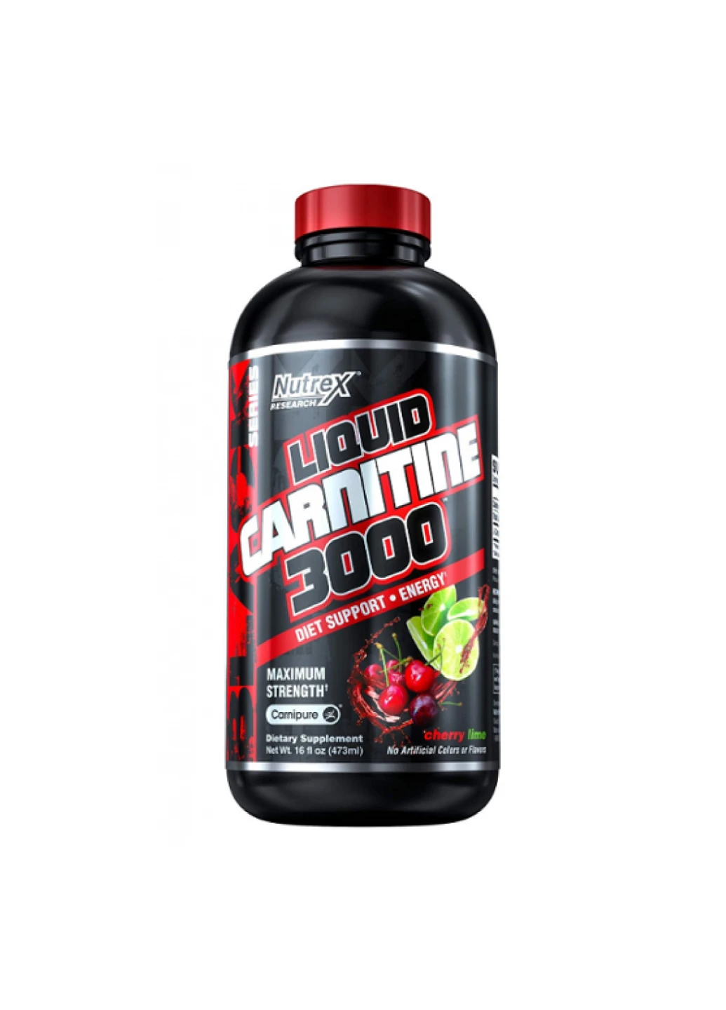 Жироспалювач для схуднення Liquid L-Carnitine -16srv Cherry Lime Nutrex (254805165)
