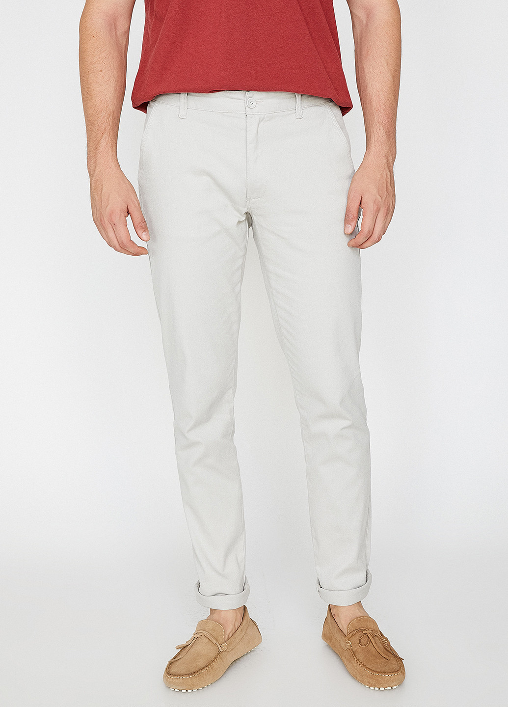 Белые кэжуал демисезонные чиносы брюки KOTON