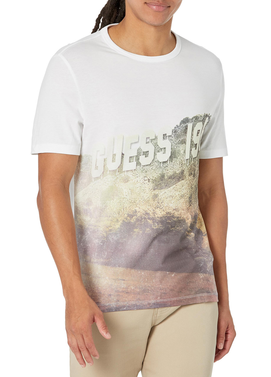 Белая футболка Guess