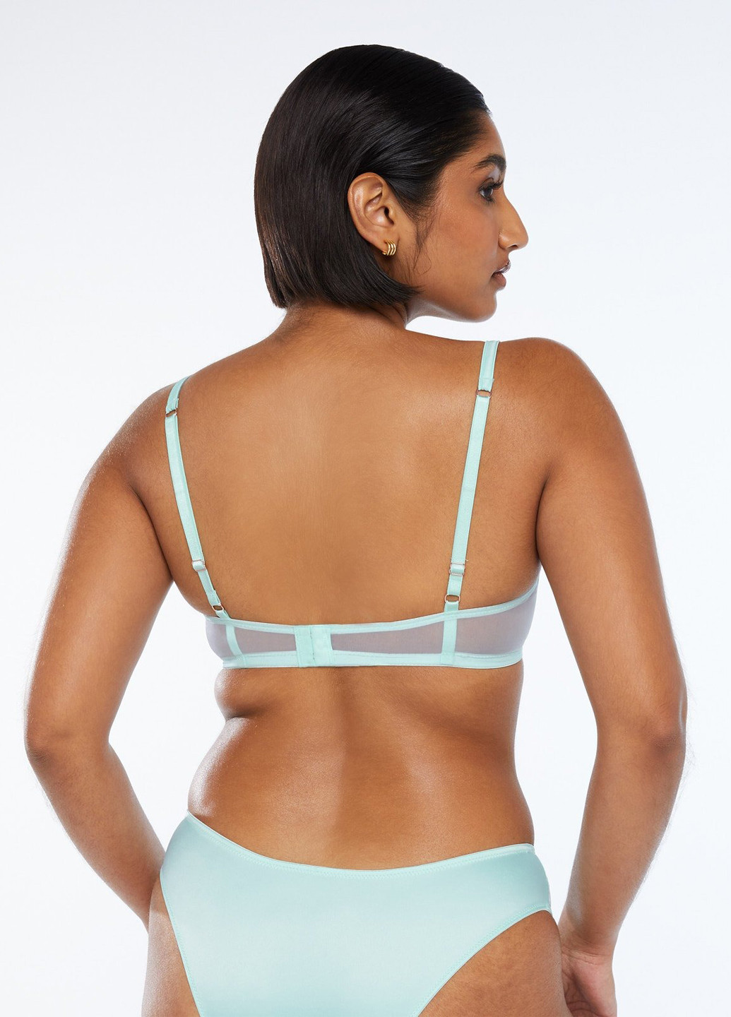 Блакитний бюстгальтер Savage X Fenty без кісточок поліамід, атлас