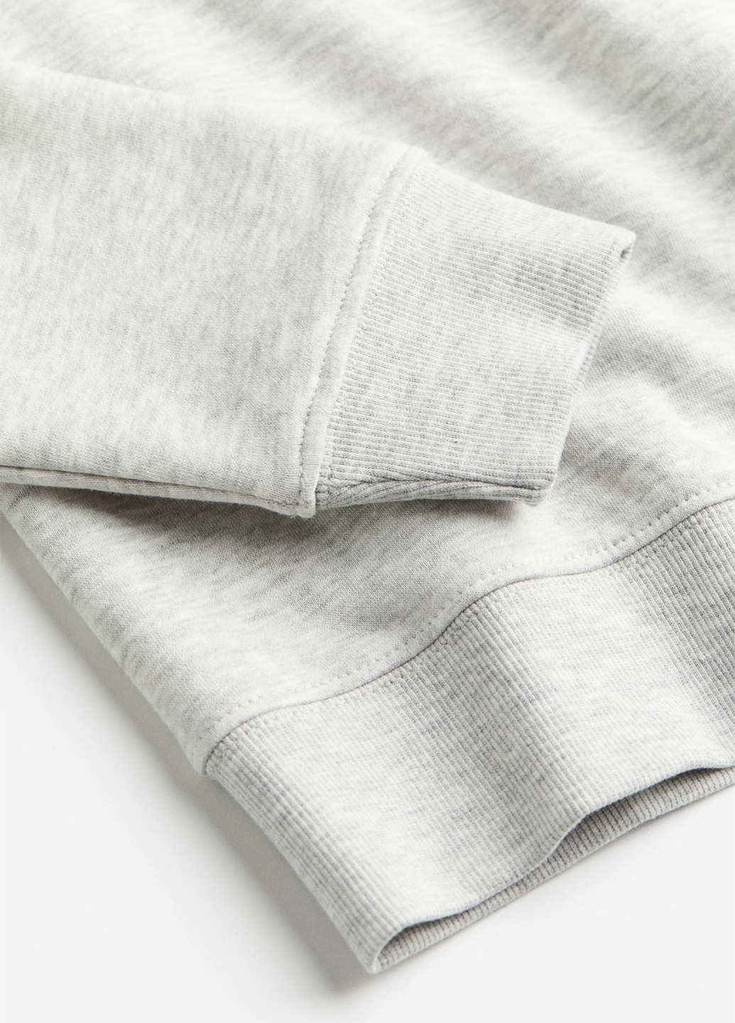 Сірий світшот H&M меланж без декору (362622306)