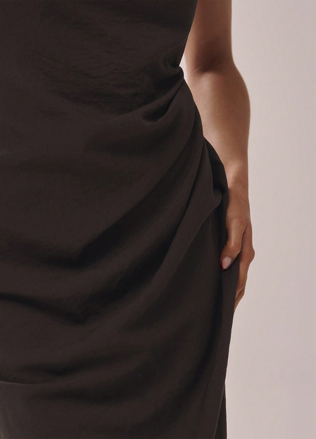 Коричнева кежуал сукня з відкритою спиною SHEIN однотонна