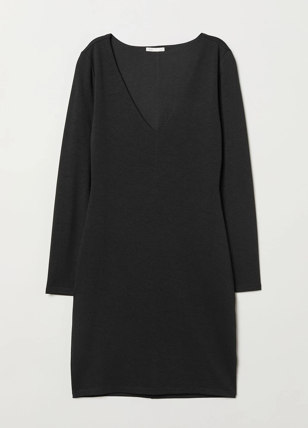 Черное деловое платье H&M однотонное