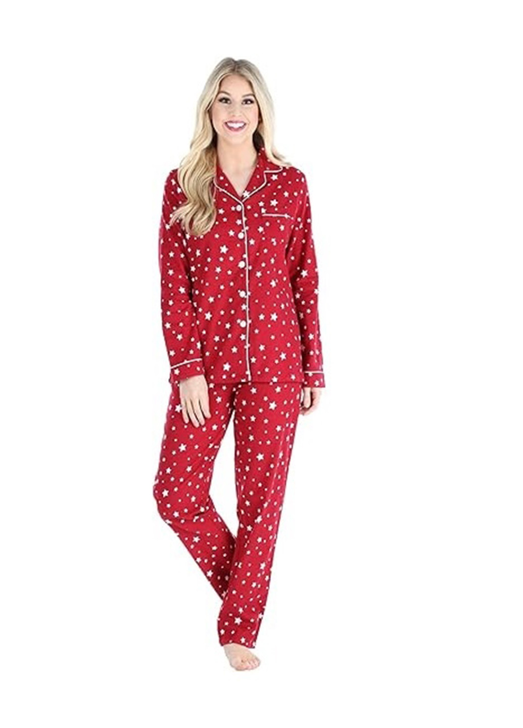 Червона всесезон піжама (сорочка, штани) сорочка + брюки PajamaMania