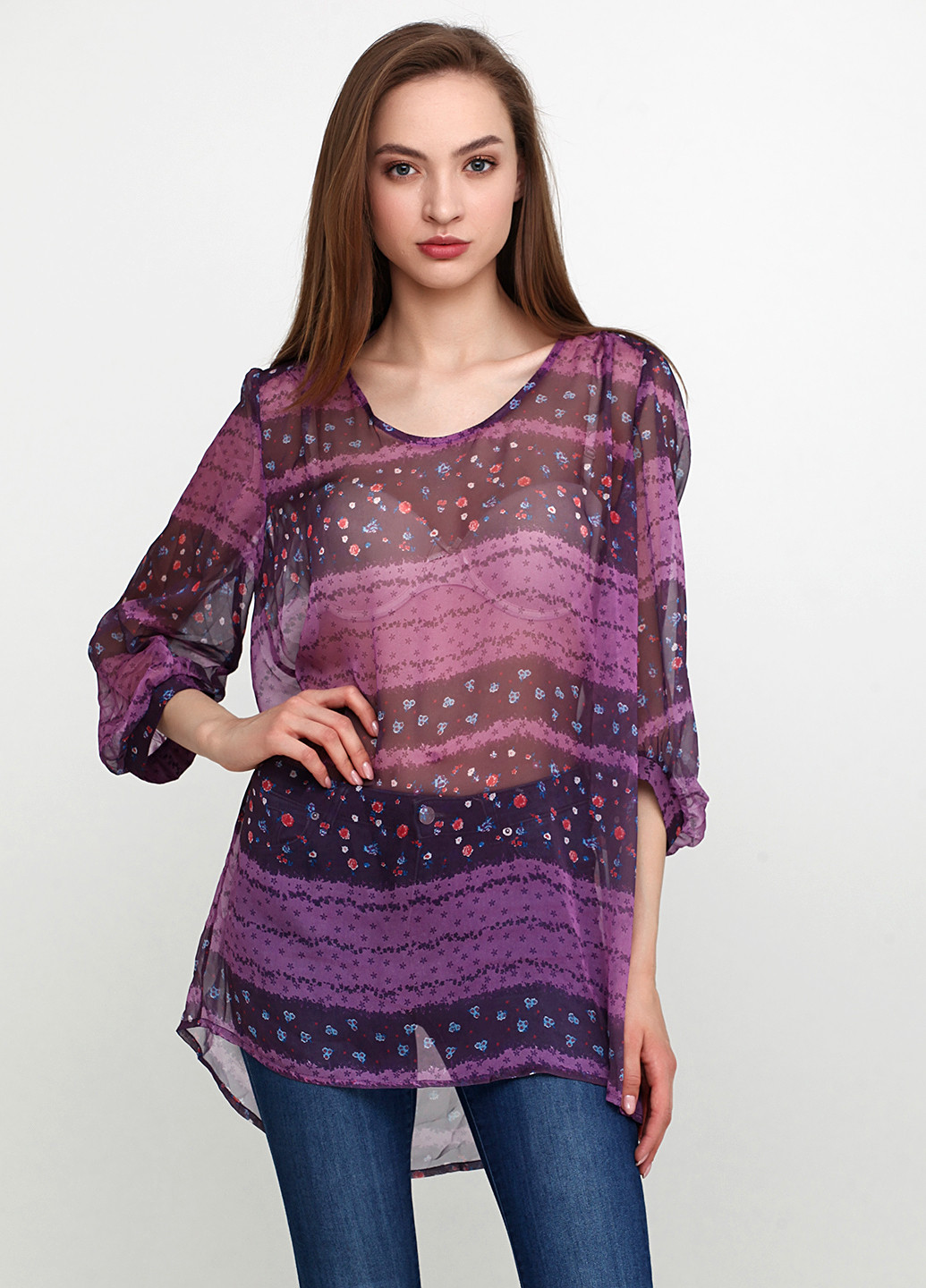 Фиолетовая летняя блуза Vestis