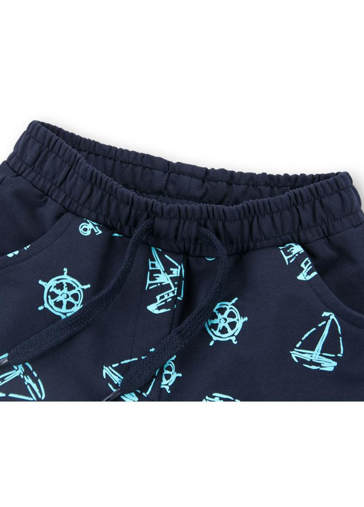 Синій літній костюм десткий e & h з корабликами "i'm the captain" (8306-104b-blue) E&H