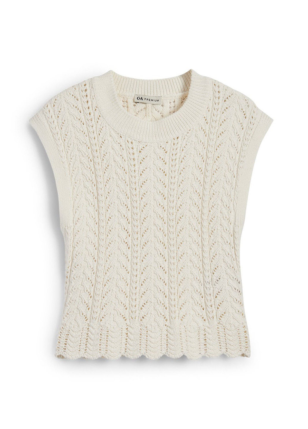 Белая однотонная блузка C&A летняя